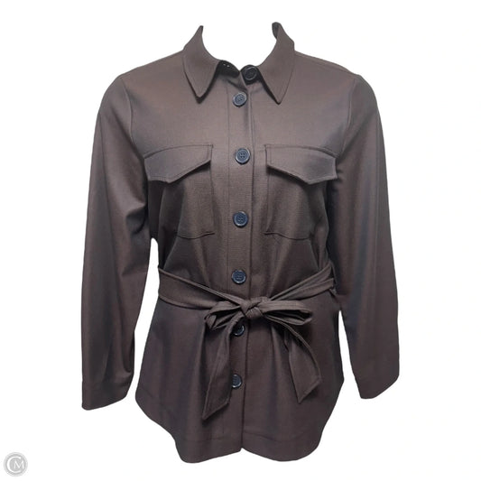 Belted Jacket Shirt By La Fée Maraboutée In Striped Pattern, Size: L