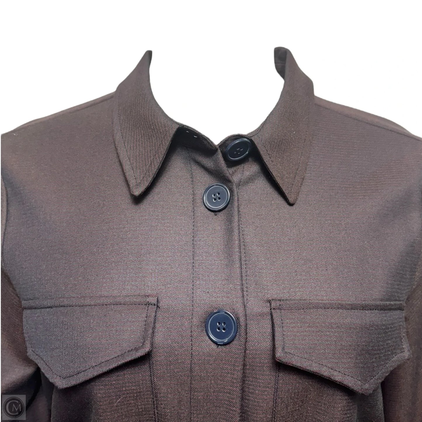 Belted Jacket Shirt By La Fée Maraboutée In Striped Pattern, Size: L