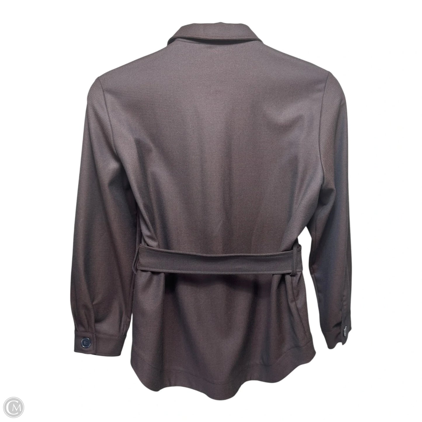 Belted Jacket Shirt By La Fée Maraboutée In Striped Pattern, Size: L