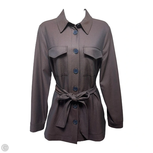 Belted Jacket Shirt By La Fée Maraboutée In Striped Pattern, Size: S
