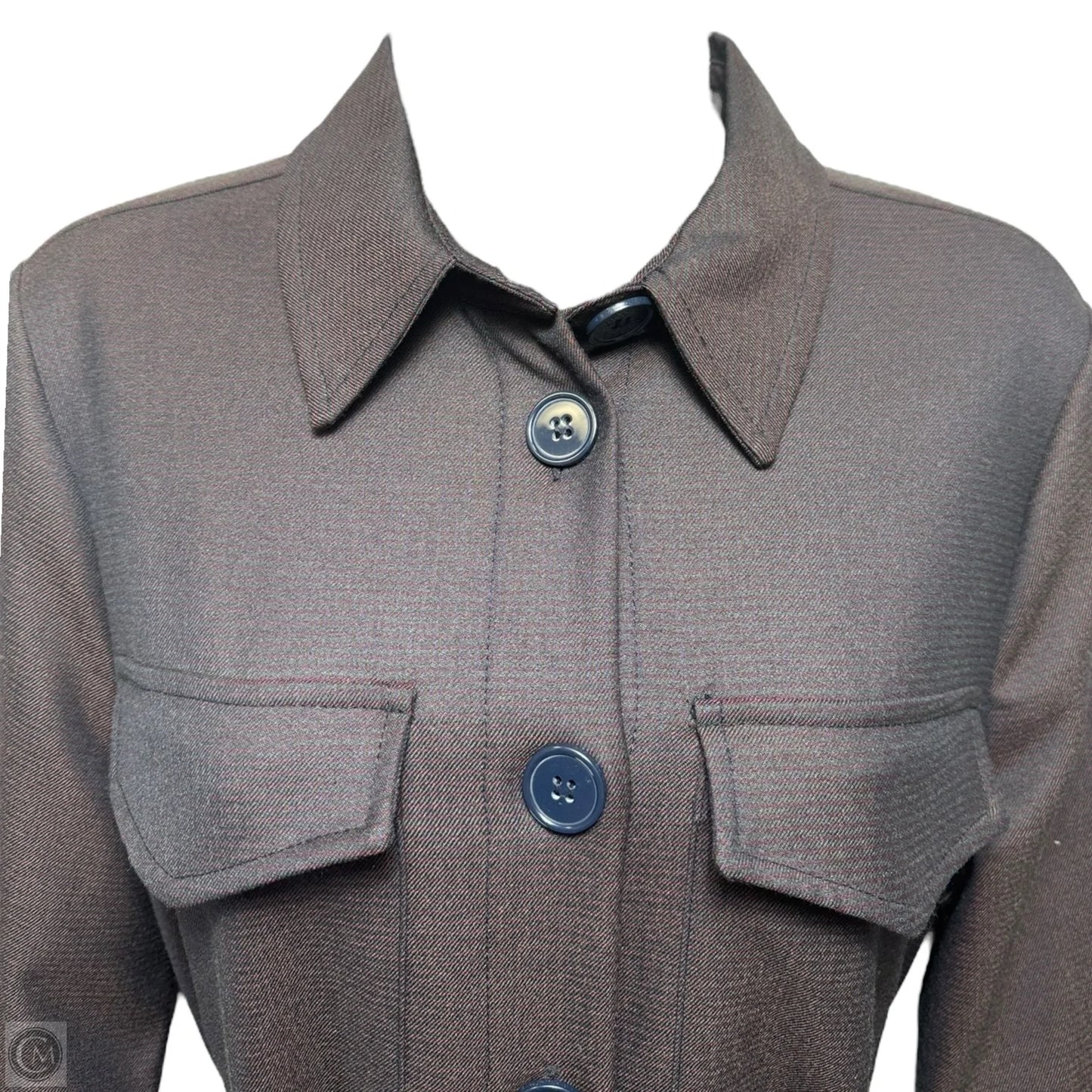 Belted Jacket Shirt By La Fée Maraboutée In Striped Pattern, Size: S
