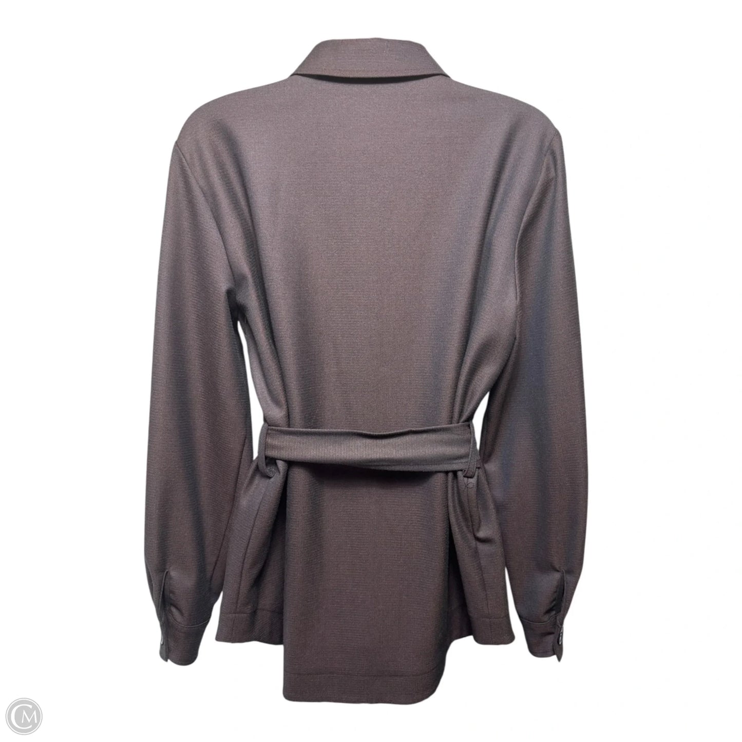 Belted Jacket Shirt By La Fée Maraboutée In Striped Pattern, Size: S