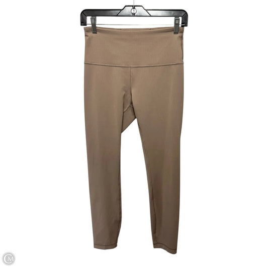 Ribbed Athletic Leggings By Lululemon In Tan, Size: 6