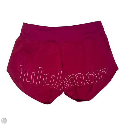 Athletic Shorts By Lululemon In Red, Size: 6
