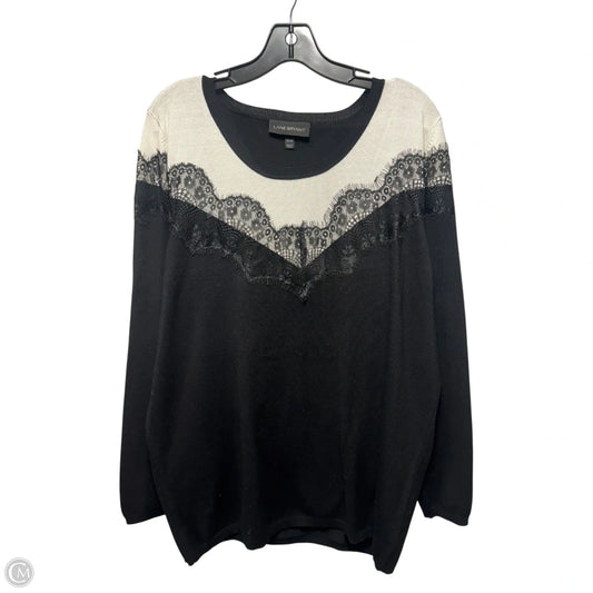 Sweater By Lane Bryant In Black & White, Size: 22
