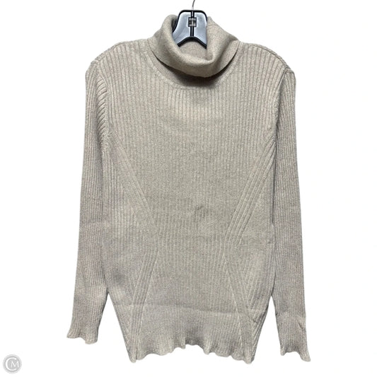 Metallic Sweater By Lane Bryant In Gold, Size: 26