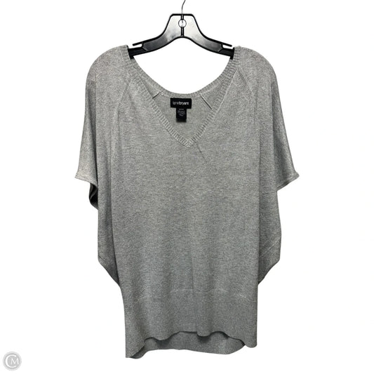Metallic Sweater Short Sleeve By Lane Bryant In Silver, Size: 22