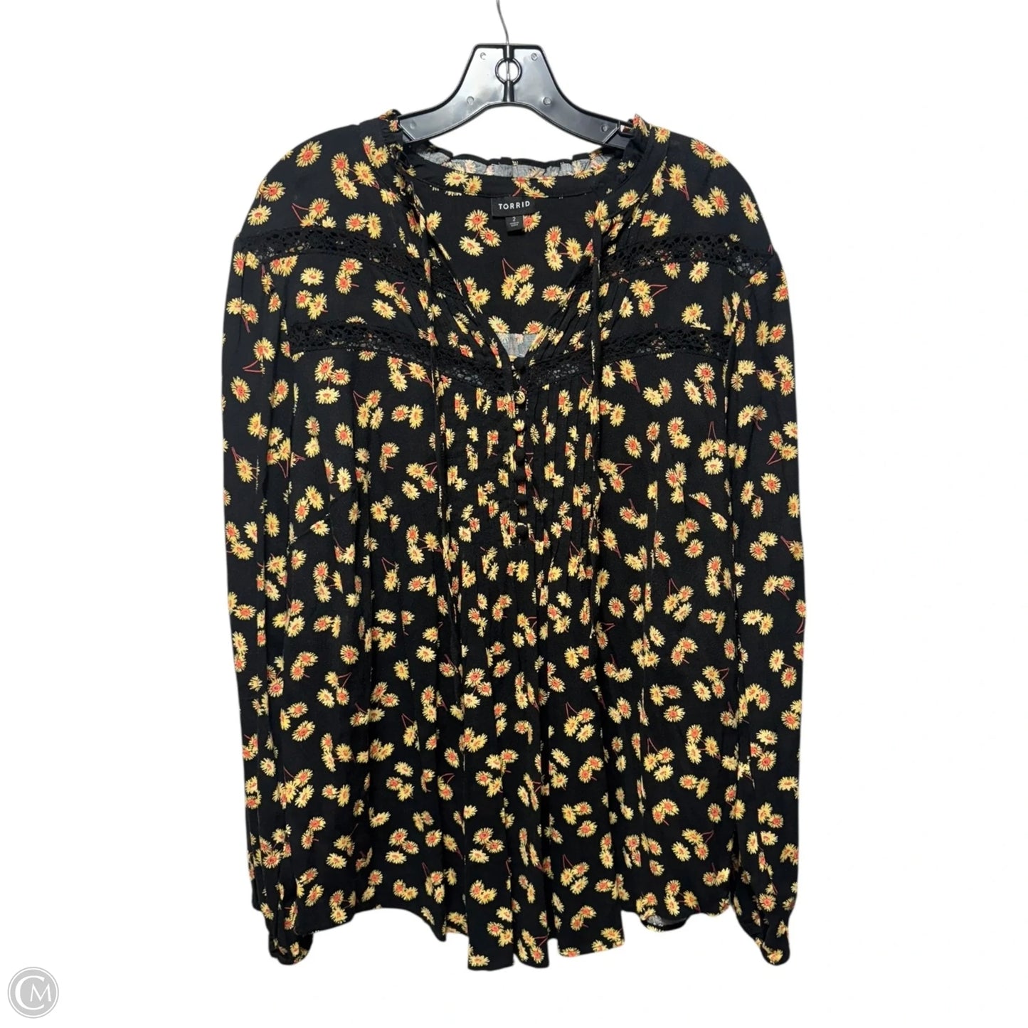 Top Long Sleeve By Torrid In Floral Print, Size: 2x