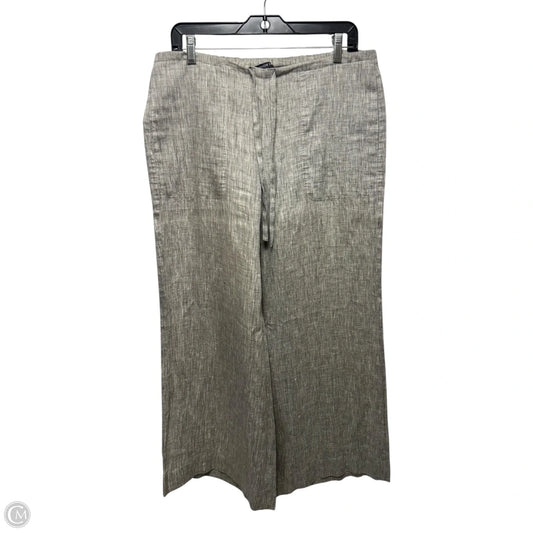 Linen Pants Designer By Lafayette 148 In Grey, Size: S