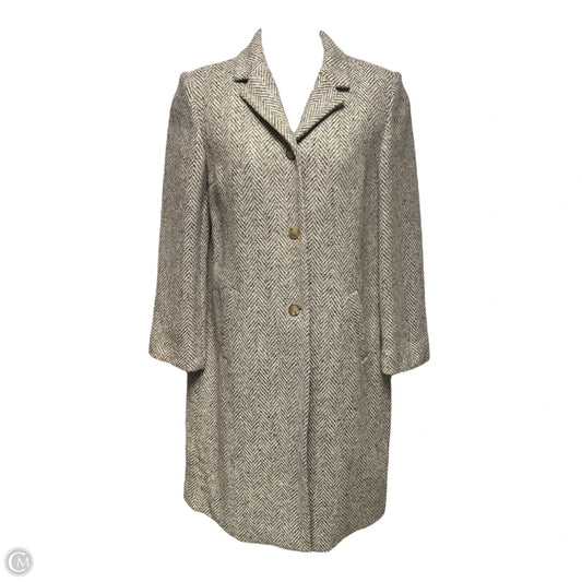 Wool Blend Coat By Marvin Richards In Cream & Tan, Size: 12