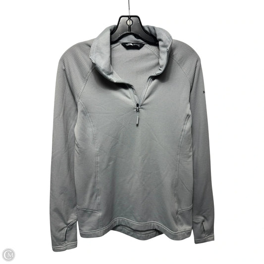 Athletic Top Long Sleeve Collar By The North Face In Grey, Size: S