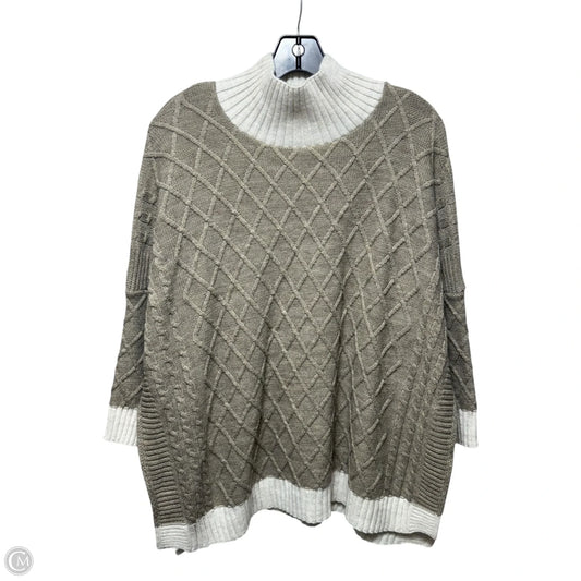 Sweater By Mer Sea In Cream & Tan, Size: Osfm