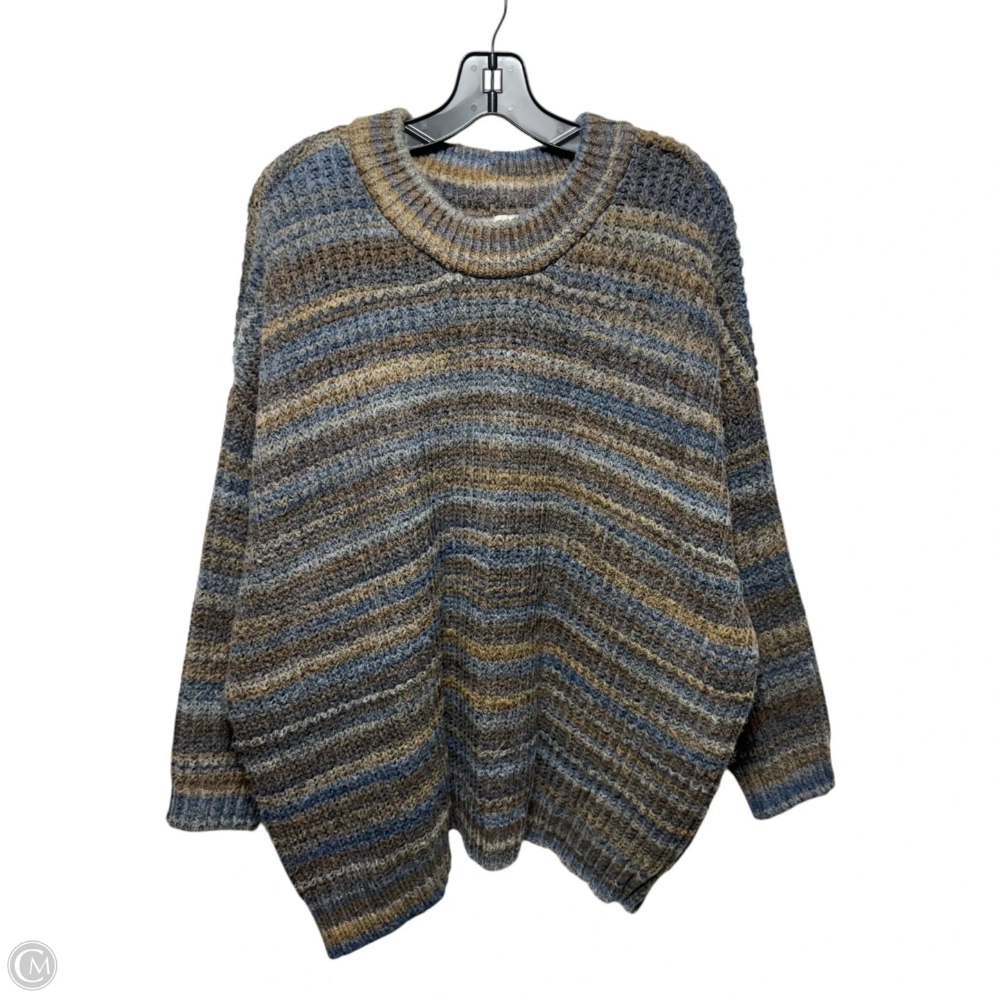Sweater By Ana In Blue & Brown, Size: 2x