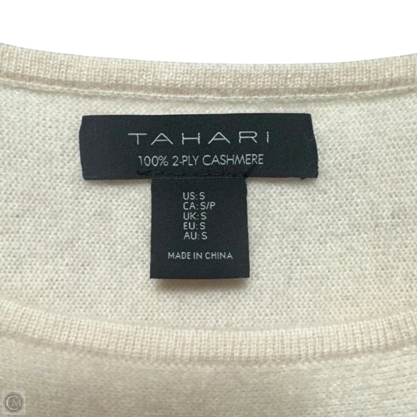 Sweater Cashmere By Tahari In Cream, Size: S