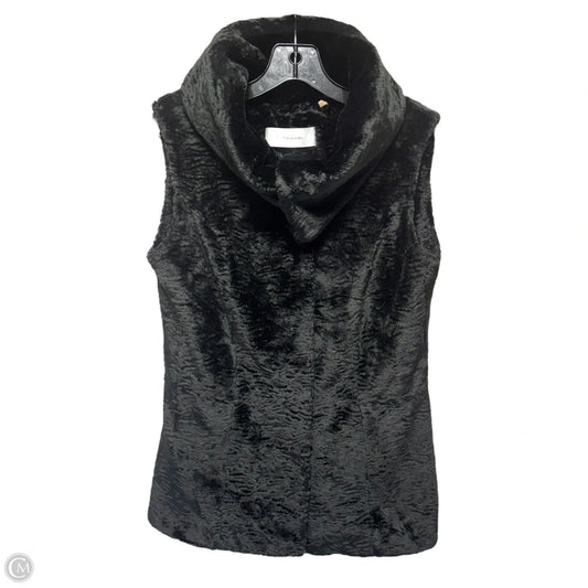 Vest Faux Fur & Sherpa By T Tahari In Black, Size: XS
