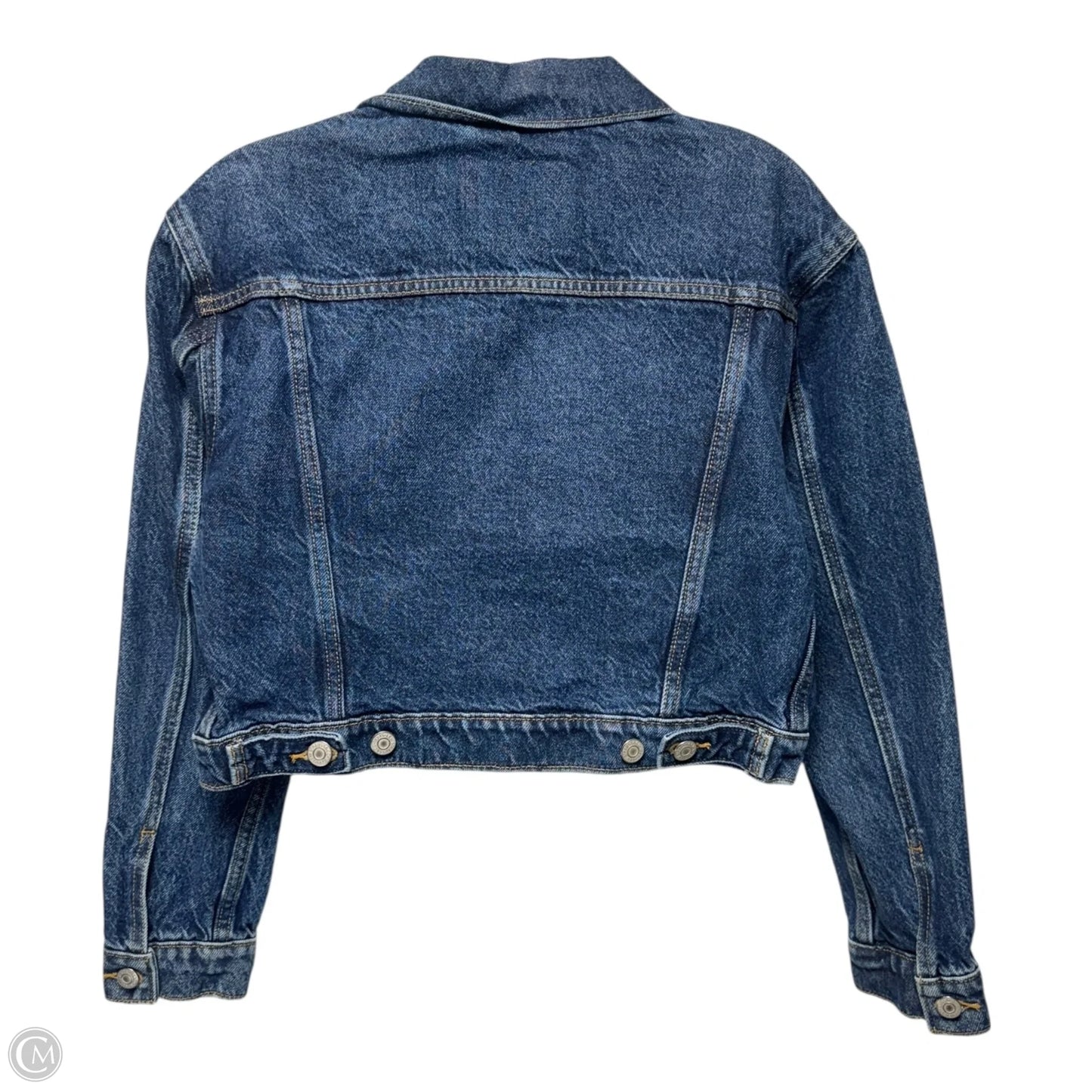 Cropped Jacket Denim By Levis In Blue Denim, Size: Xs