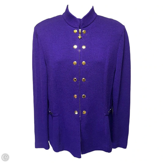 Jacket Luxury Designer By St John Collection In Purple, Size: 6