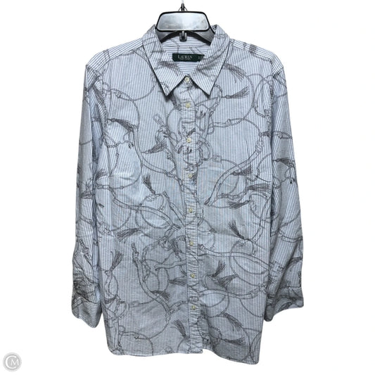 Top Long Sleeve By Lauren By Ralph Lauren In Striped Pattern, Size: 1x