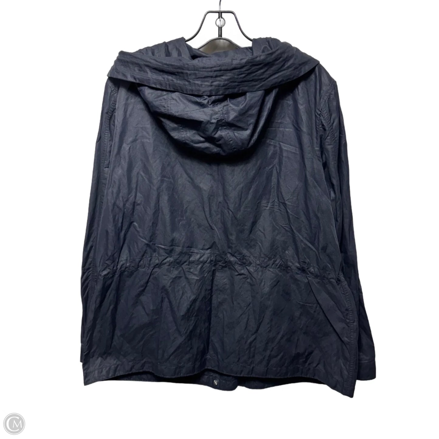 Hooded Anorak Jacket By Talbots In Navy, Size: 16