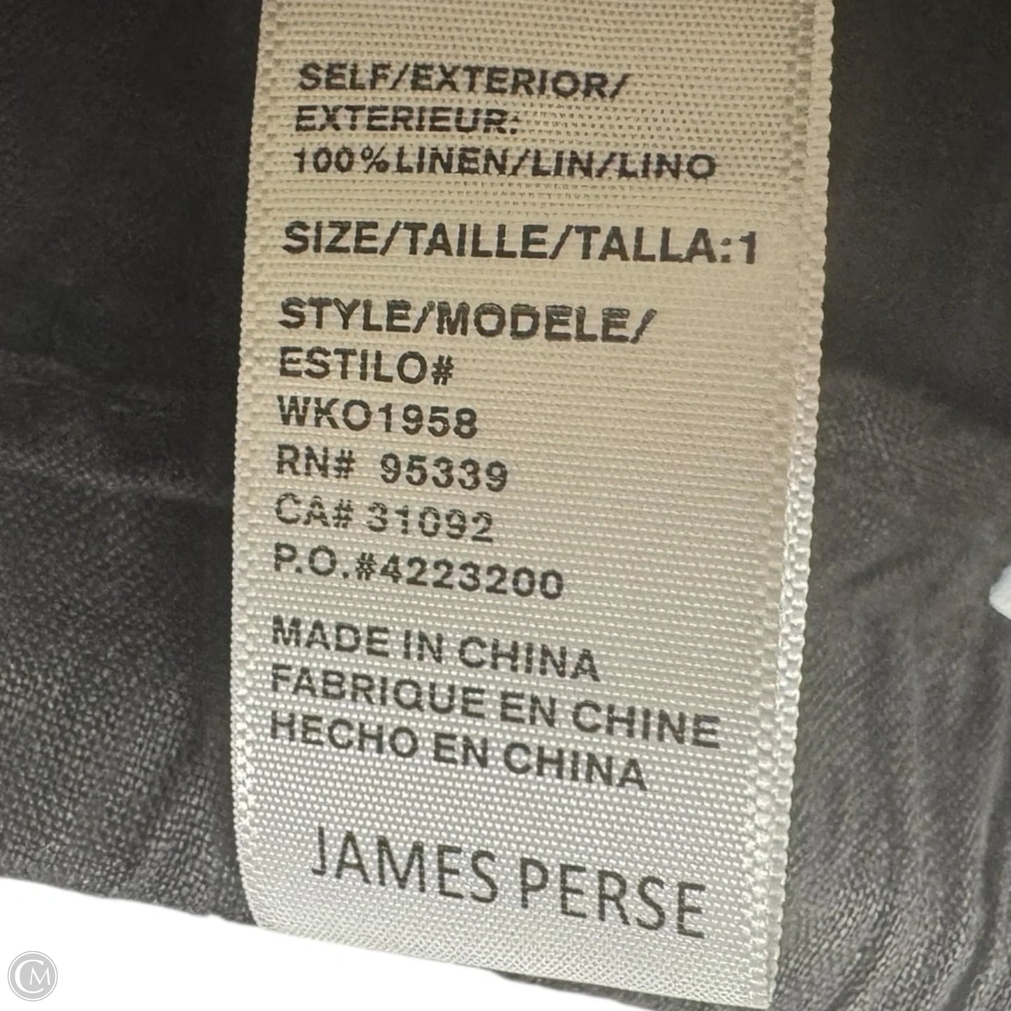 Pants Linen By James Perse In Black, Size: M