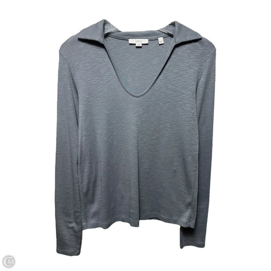Top Long Sleeve By Vince In Grey, Size: M