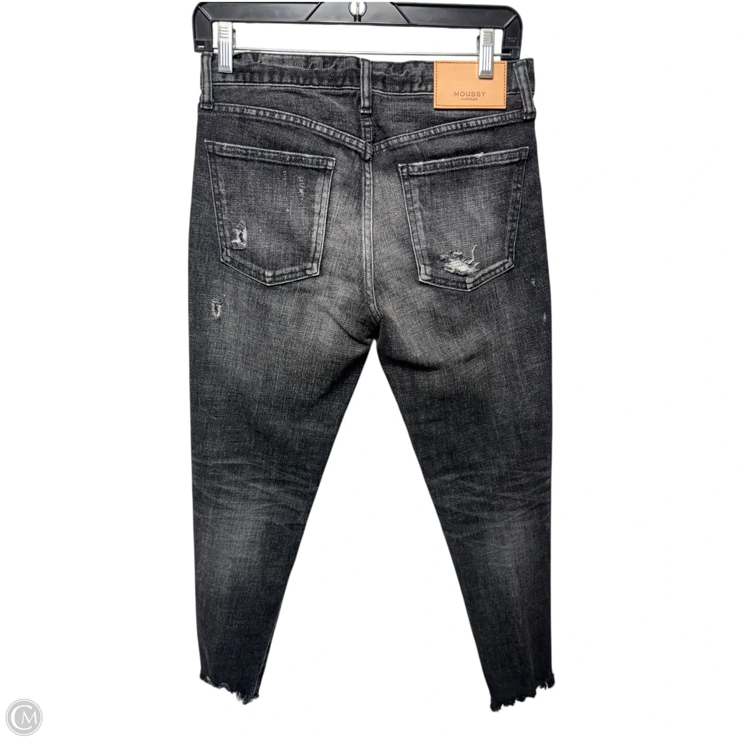 Distressed Jeans Skinny By Moussy In Grey Denim, Size: 4