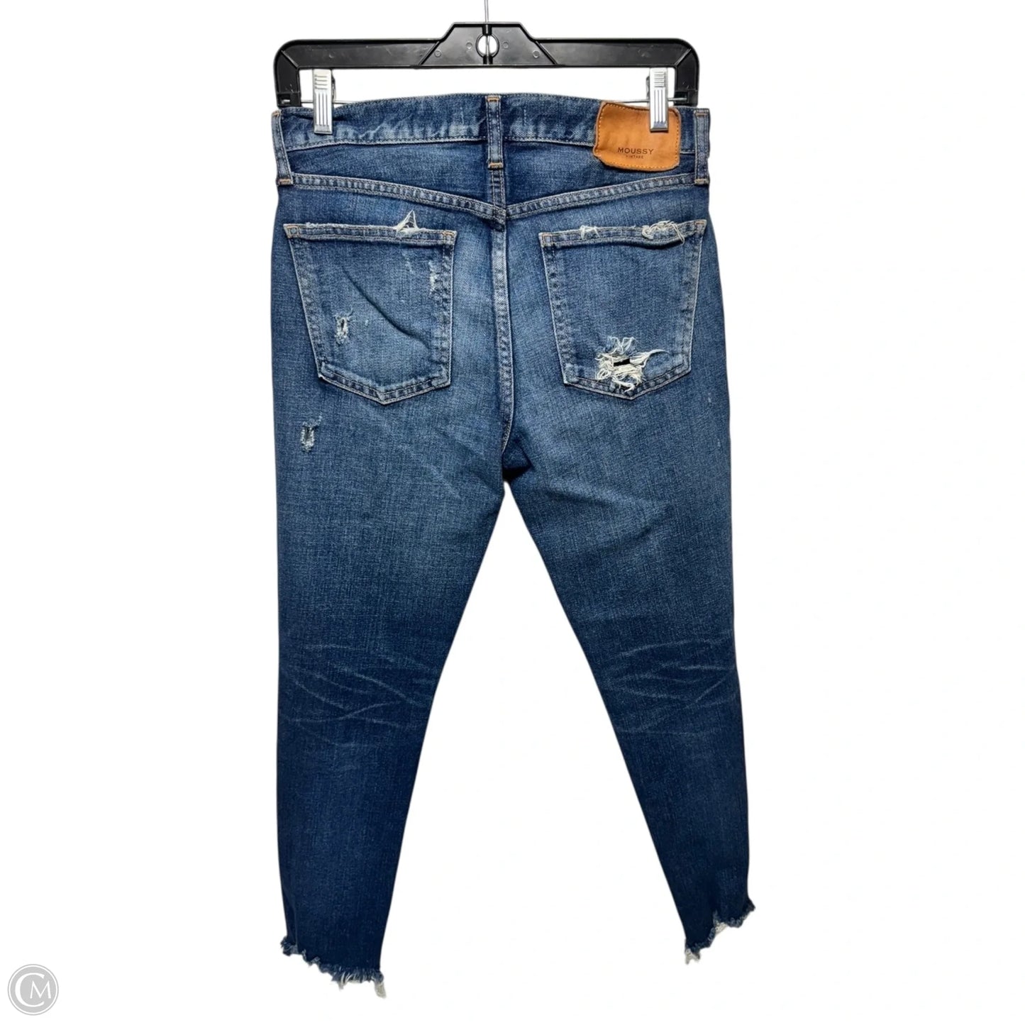 Distressed Jeans Skinny By Moussy In Blue Denim, Size: 4