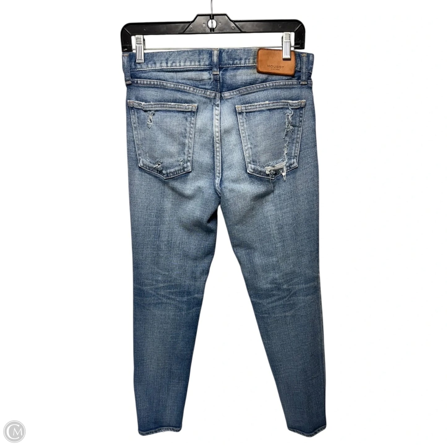 Distressed Jeans Skinny By Moussy In Blue Denim, Size: 4