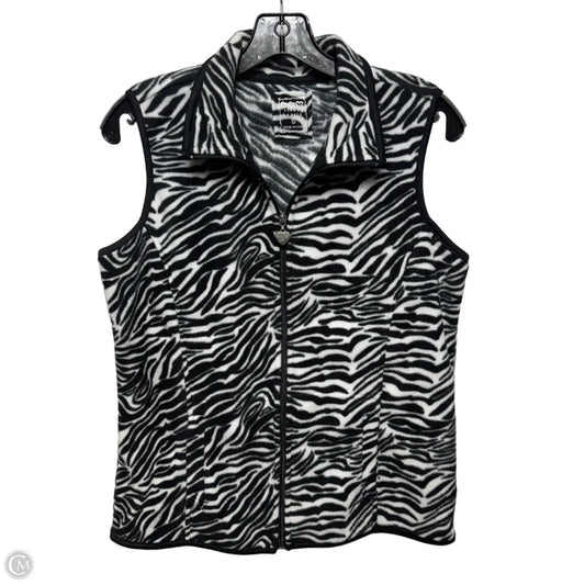 Zebra Fleece Vest By Three Hearts In Animal Print, Size: S