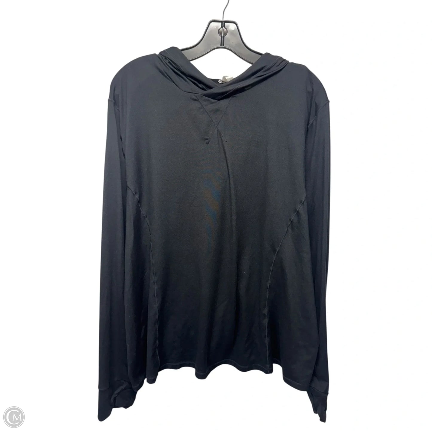 Athletic Top Long Sleeve Hoodie By Fabletics In Black, Size: 3x