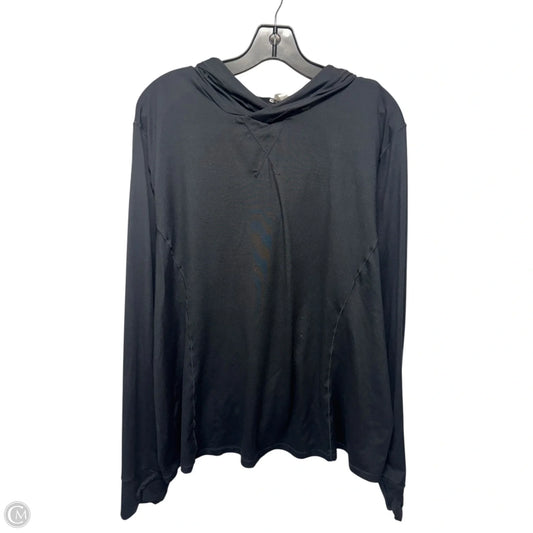 Athletic Top Long Sleeve Hoodie By Fabletics In Black, Size: 3x