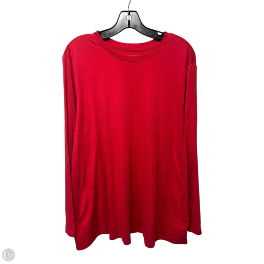 Top Long Sleeve Basic By Lane Bryant In Red, Size: 18