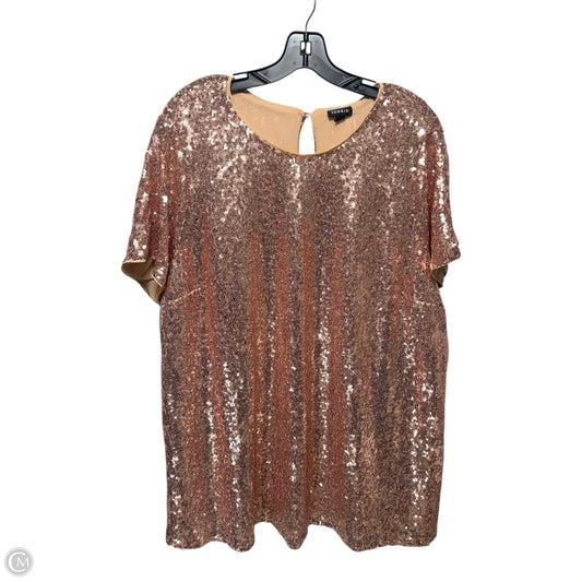 Top Short Sleeve By Torrid In Gold, Size: 3x