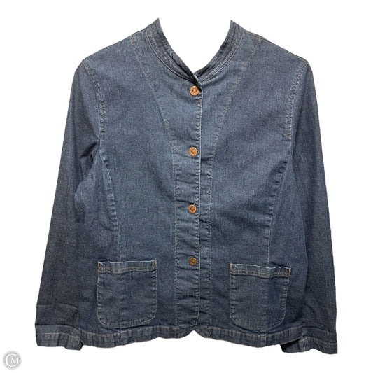 Jacket Denim By Eileen Fisher In Blue Denim, Size: M