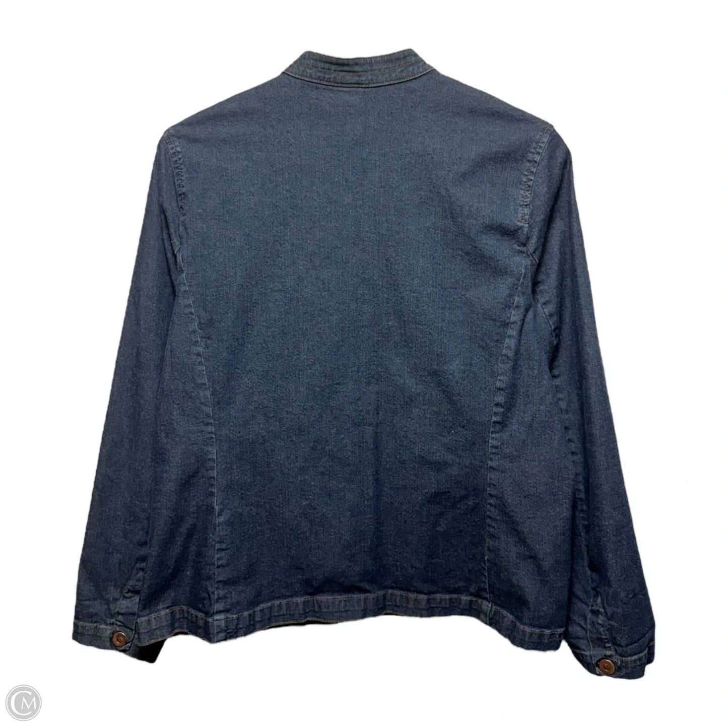 Jacket Denim By Eileen Fisher In Blue Denim, Size: M