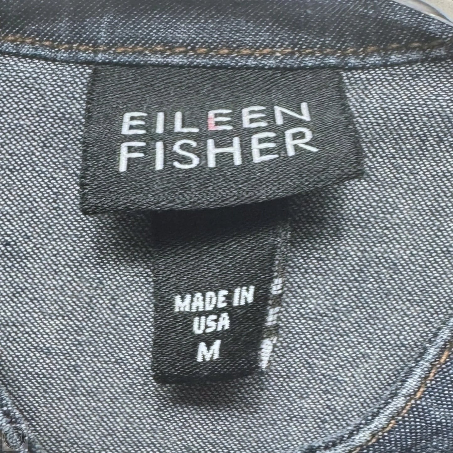 Jacket Denim By Eileen Fisher In Blue Denim, Size: M