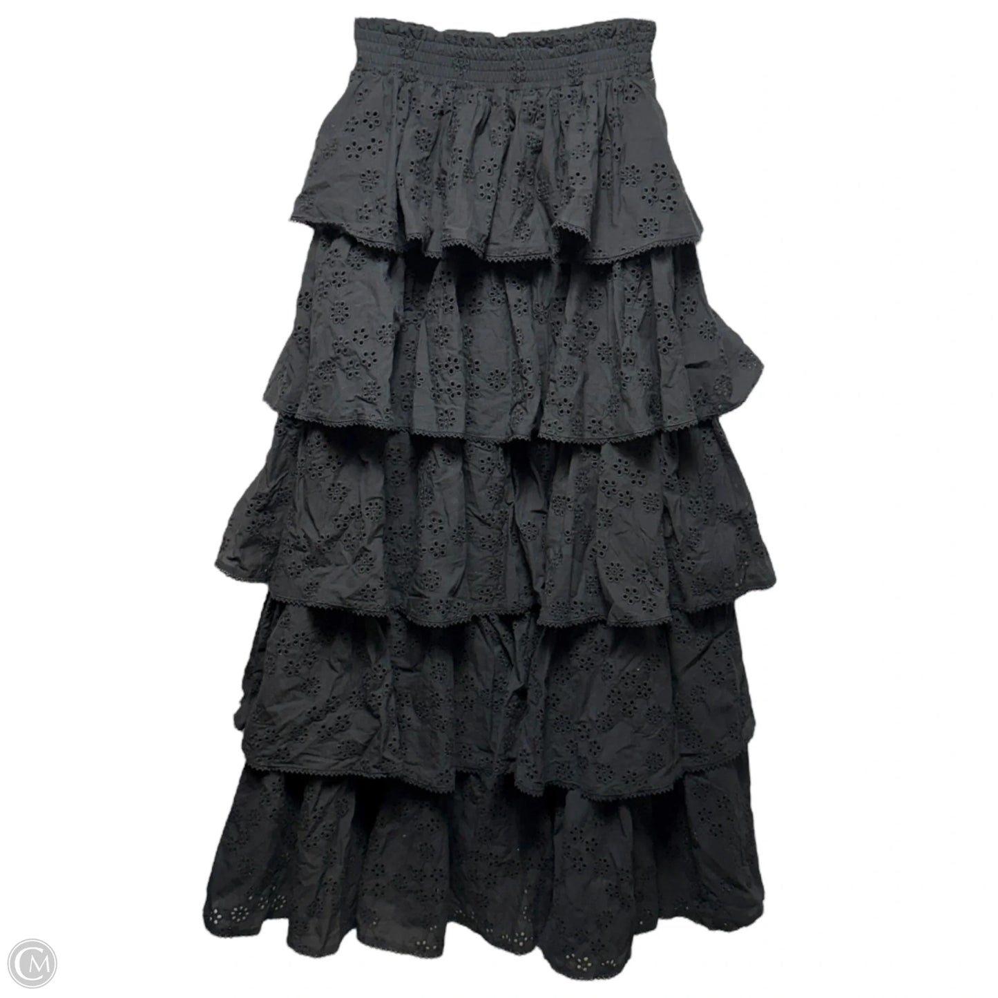 Eyelet Noemie Skirt By Cma In Black, Size: S