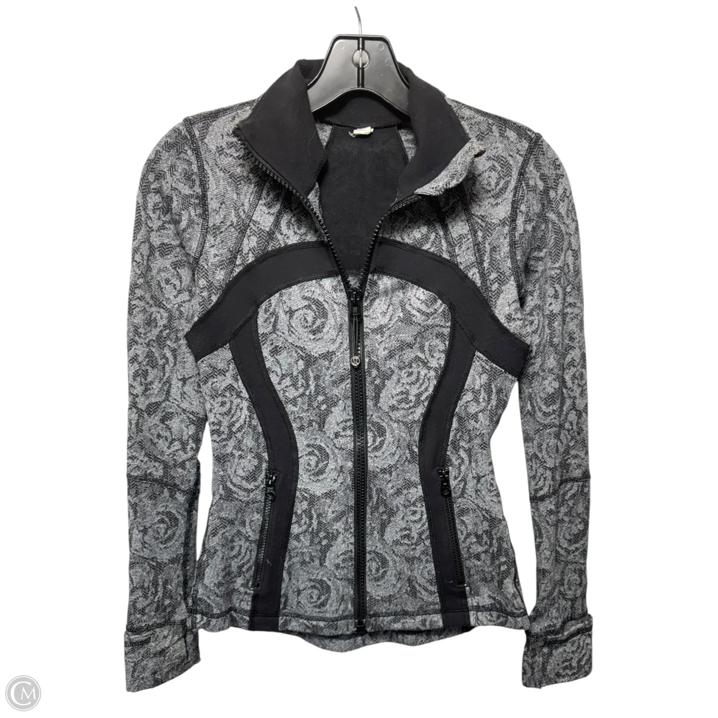 Athletic Jacket By Lululemon In Grey, Size: 4