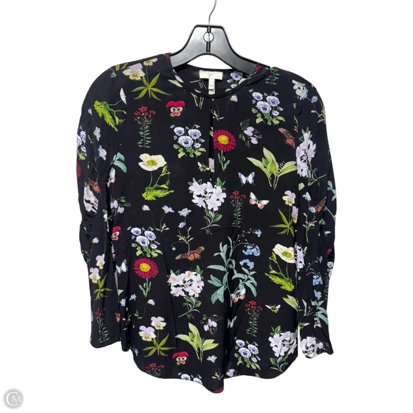 Top Long Sleeve By Joie In Floral Print, Size: Xxs