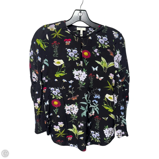 Top Long Sleeve By Joie In Floral Print, Size: Xxs