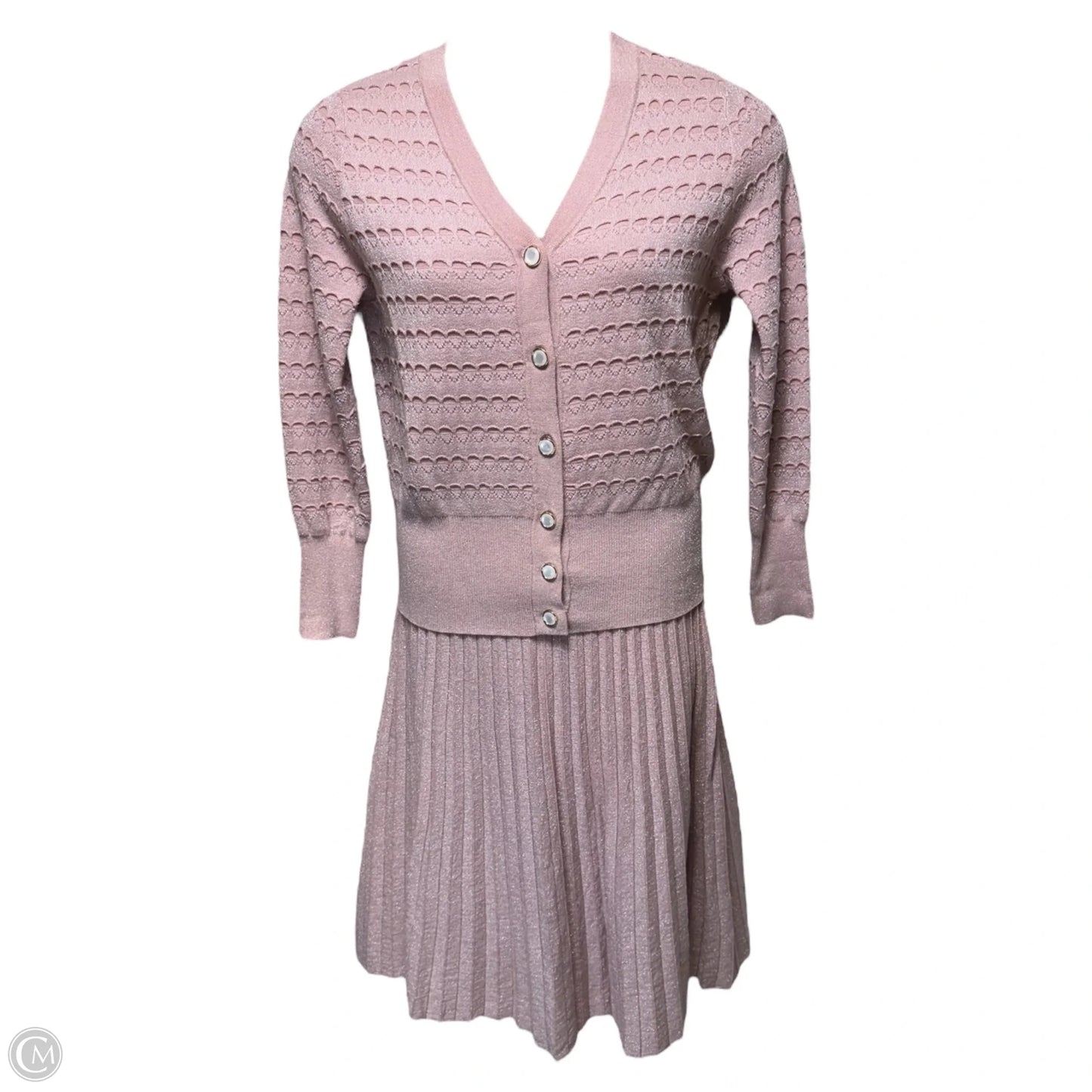 Skirt Set 2pc By Nancy Yang In Pink, Size: M