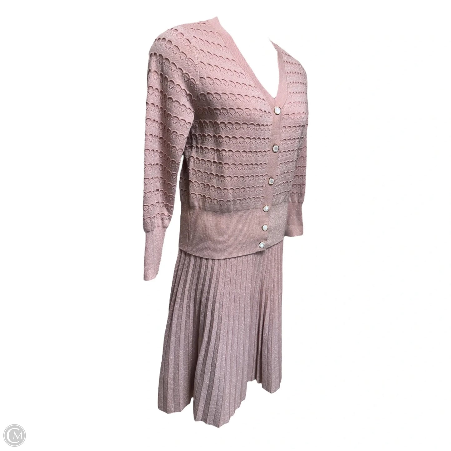 Skirt Set 2pc By Nancy Yang In Pink, Size: M