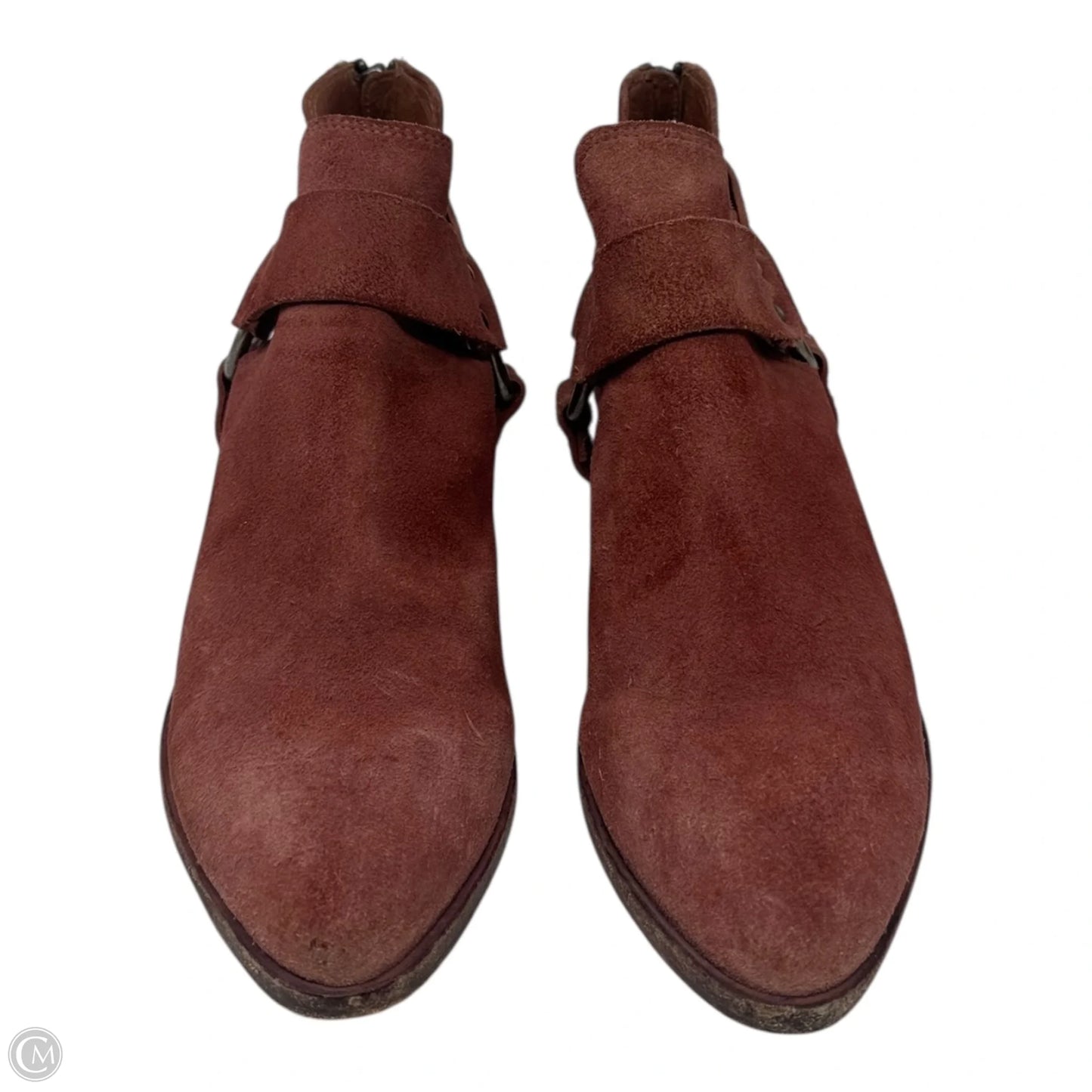 Harness Boots Designer By Frye In Orange, Size: 9