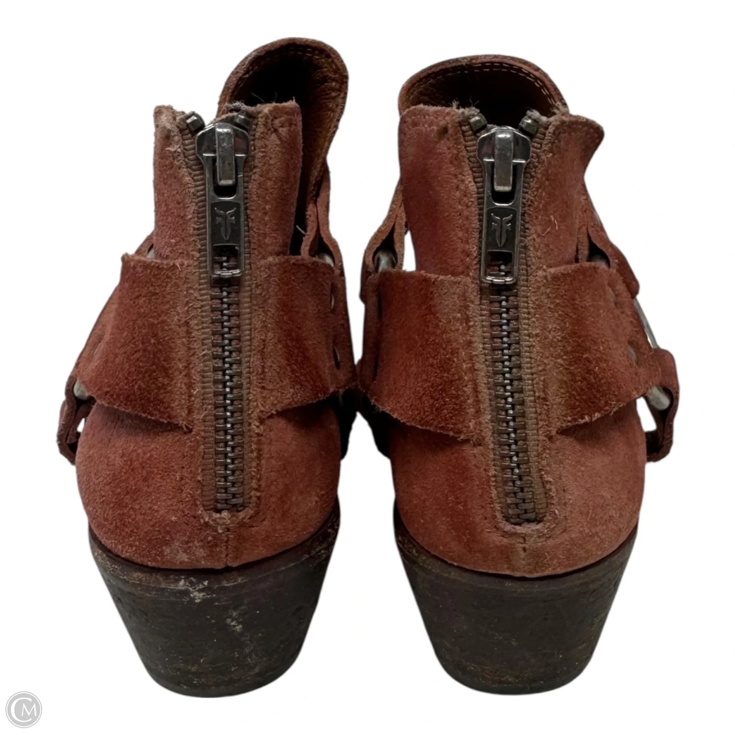 Harness Boots Designer By Frye In Orange, Size: 9