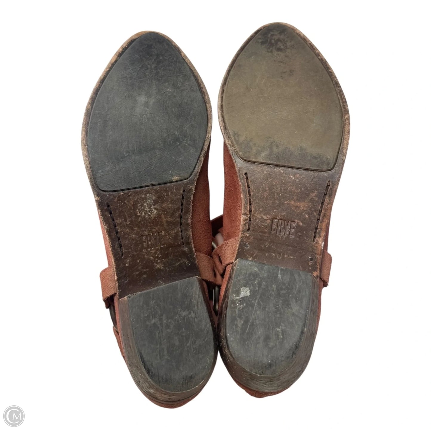 Harness Boots Designer By Frye In Orange, Size: 9