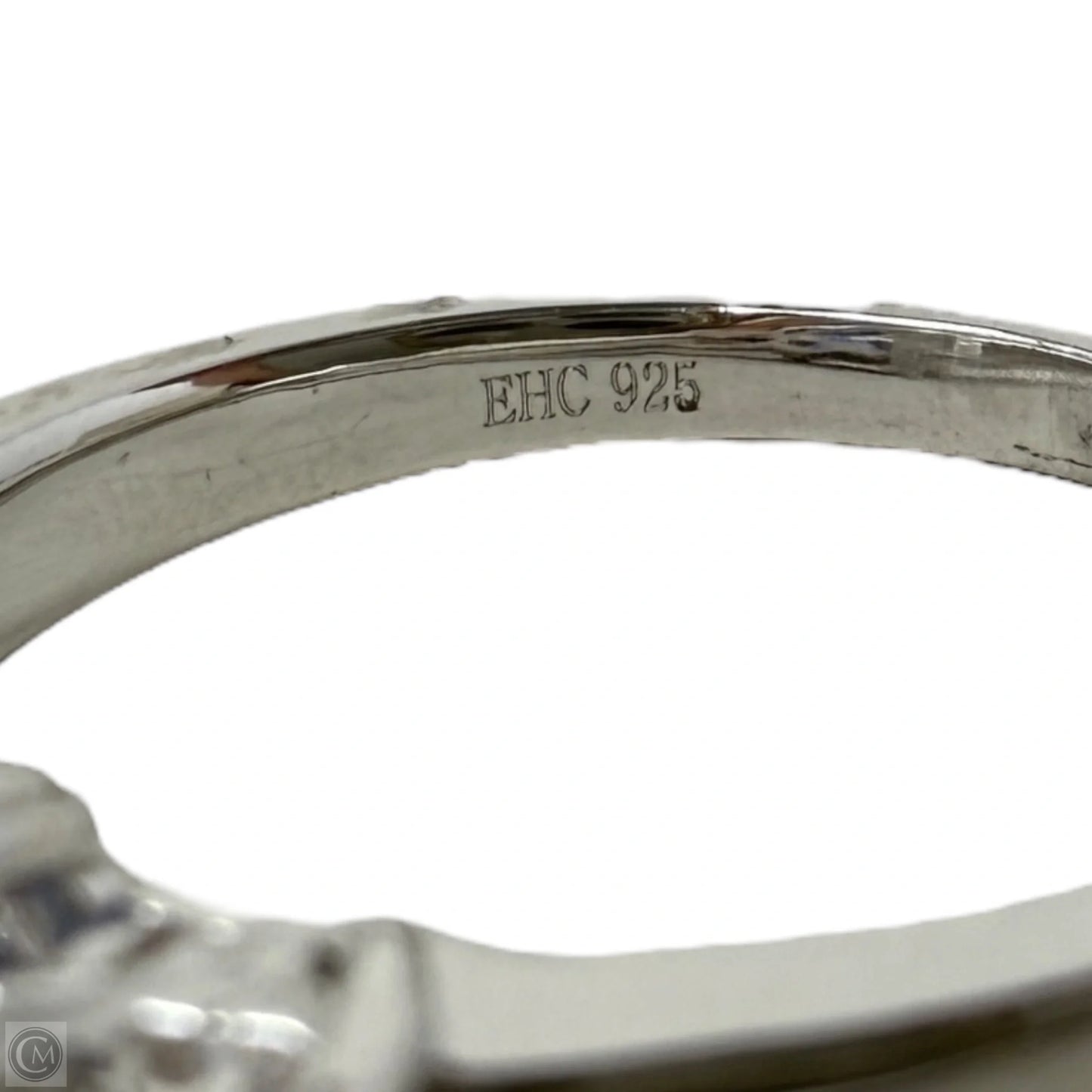 Sterling Silver Blue & Clear Stone Ring, Size: 8