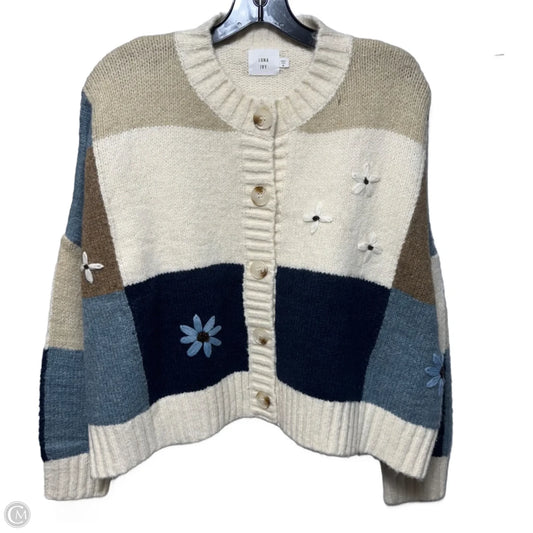 Sweater Cardigan By Luna Ivy In Multi-colored, Size: M