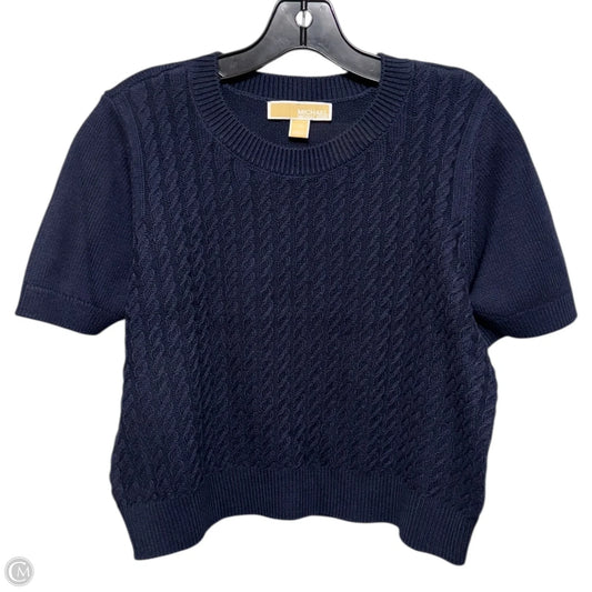 Sweater Short Sleeve By Michael By Michael Kors In Navy, Size: L