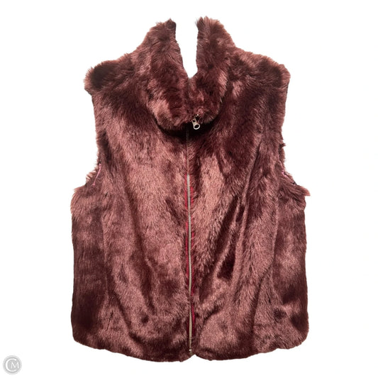 Vest Faux Fur & Sherpa By J. Crew In Red, Size: S