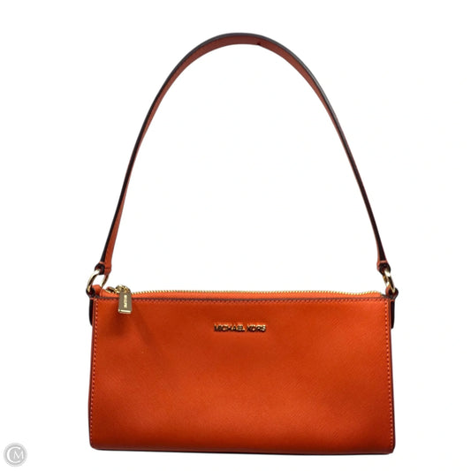 Vincent Saffiano Leather Pochette Designer By Michael Kors, Size: Medium